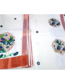 PL KERALA EMBROIDERY SAREE