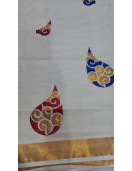 PL KERALA EMBROIDERY SAREE