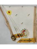 PL KERALA EMBROIDERY SAREE