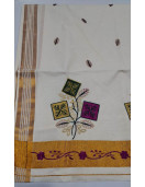 PL KERALA EMBROIDERY SAREE