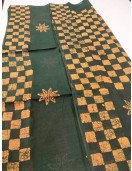 PL COTTON SAREES WITH SOLID WAX CRACK DESIGNS