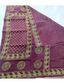 PL COTTON SAREES WITH WAX DOT PRINT DESIGNS