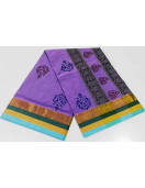PL Salem Sarees Hand Block Printed Saree