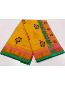 PL Salem Sarees Hand Block Printed Saree