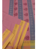 PL Salem Sarees Hand Block Printed Saree