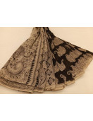 KALAMKARI PRINTED COTTON SAREE