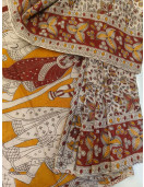 KALAMKARI PRINTED COTTON SAREE