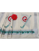 PL KERALA EMBROIDERY SAREE