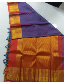 ARNI SILK HALF FINE ZARI SAREE WITH BLOUSE