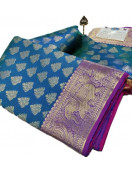 ARNI SILK HALF FINE ZARI SAREE WITH BLOUSE