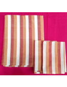 BEDSHEET STRIPE 60X90 2 PILLOW COVER