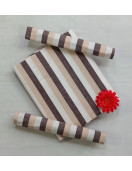 BEDSHEET STRIPE 90X108 2 PILLOW COVER