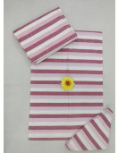 BEDSHEET STRIPE 72X100 2 PILLOW COVER