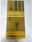 PL Salem Sarees Hand Block Printed Saree