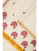 PL KERALA EMBROIDERY SAREE