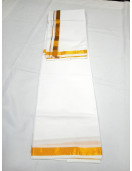 ZARI BLEACHED DHOTHY 3.65 MTS