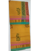 PL Salem Sarees Hand Block Printed Saree