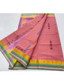 PL Salem Sarees Hand Block Printed Saree