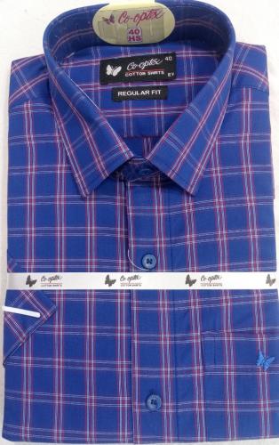 PL COTTON STRIPE CHECK SHIRTS 40 HS
