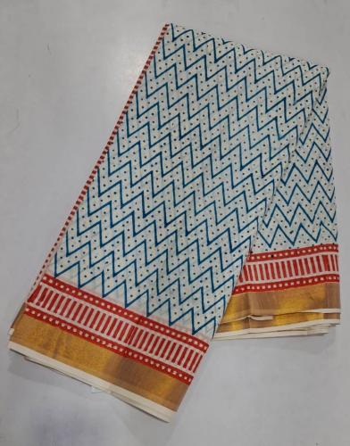 PL Saree Kerala Hand Block Printing