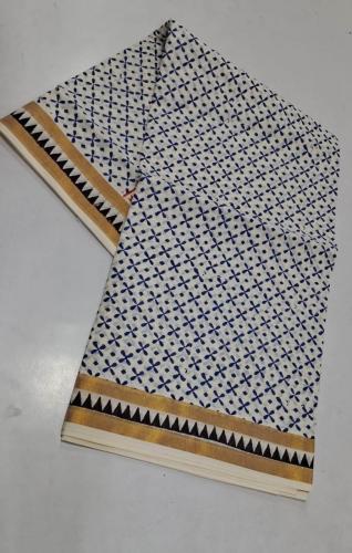 PL Saree Kerala Hand Block Printing