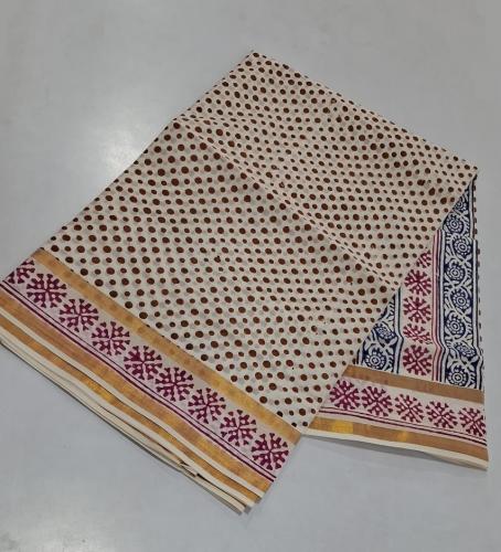 PL Saree Kerala Hand Block Printing