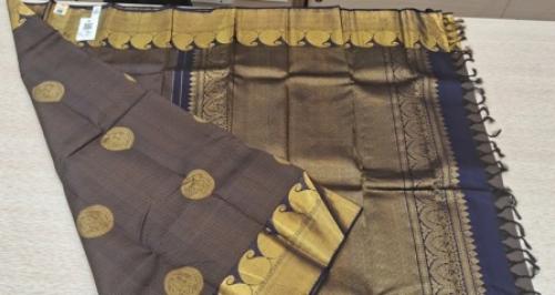 ARNI SILK HALF FINE ZARI SAREE WITH BLOUSE