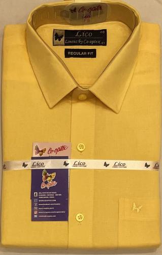 PL COTTON XLINEN DYED READYMADE SHIRT 40 FS