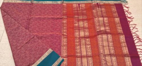 PMK 1000 BUTTA SILK COT SAREES