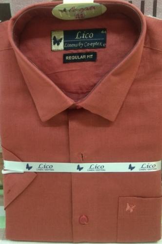 PL COTTON XLINEN DYED READYMADE SHIRT 44 HS