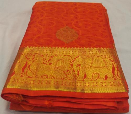 ARNI SILK HALF FINE ZARI SAREE WITH BLOUSE