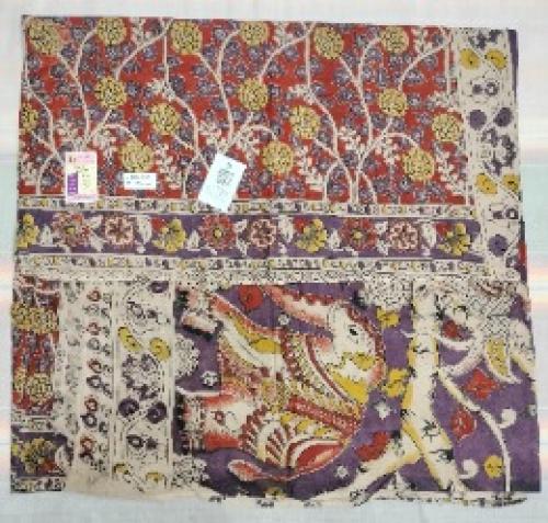KALAMKARI PRINTED COTTON SAREE