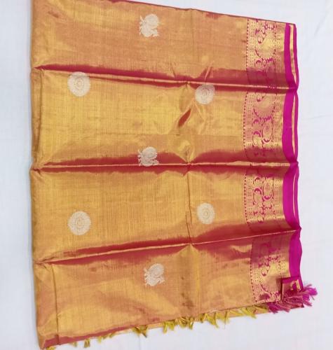 ARNI SILK HALF FINE ZARI SAREE WITH BLOUSE