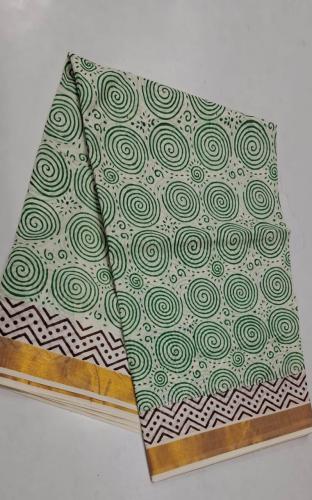 PL Saree Kerala Hand Block Printing