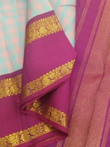 ARNI SILK HALF FINE ZARI SAREE WITH BLOUSE