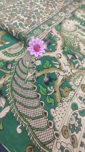 KALAMKARI PRINTED COTTON SAREE