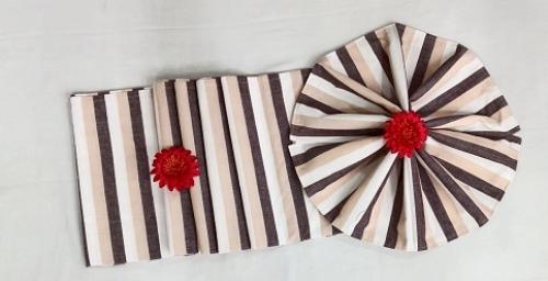 BEDSHEET STRIPE 90X108 2 PILLOW COVER