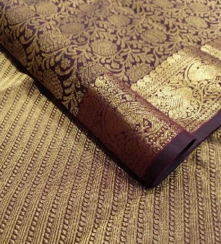 ARNI SILK HALF FINE ZARI SAREE WITH BLOUSE