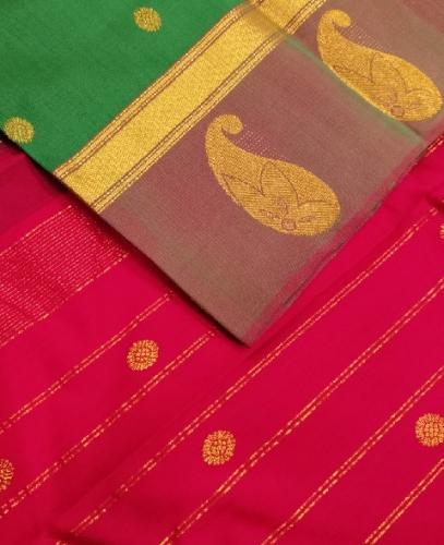 ARNI SILK HALF FINE ZARI SAREE WITH BLOUSE