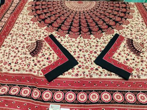 BEDSHEET JAIPUR PRINTED 72X100 2 PILLOW COVER