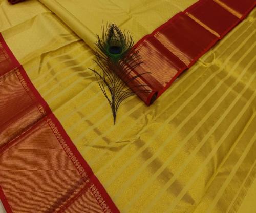 ARNI SILK HALF FINE ZARI SAREE WITH BLOUSE