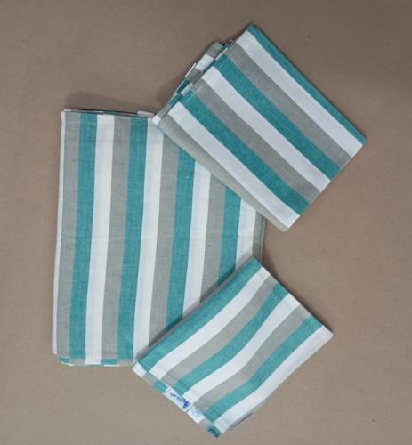 BEDSHEET STRIPE 90X108 2 PILLOW COVER