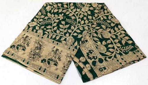 KALAMKARI PRINTED COTTON SAREE