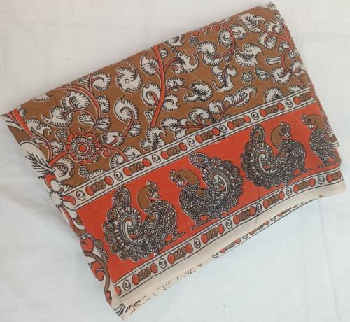 KALAMKARI PRINTED COTTON SAREE