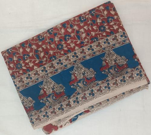 KALAMKARI PRINTED COTTON SAREE