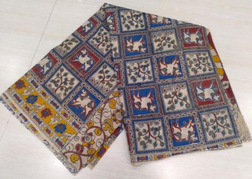 KALAMKARI PRINTED COTTON SAREE