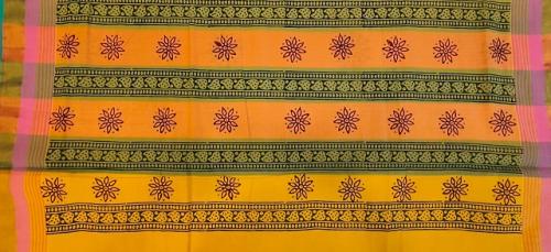PL Salem Sarees Hand Block Printed Saree