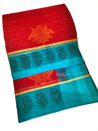 SALEM BLOCK PRINT COTTON SAREES