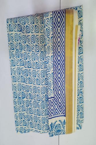 PL Saree Kerala Hand Block Printing