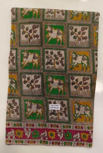 KALAMKARI PRINTED COTTON SAREE